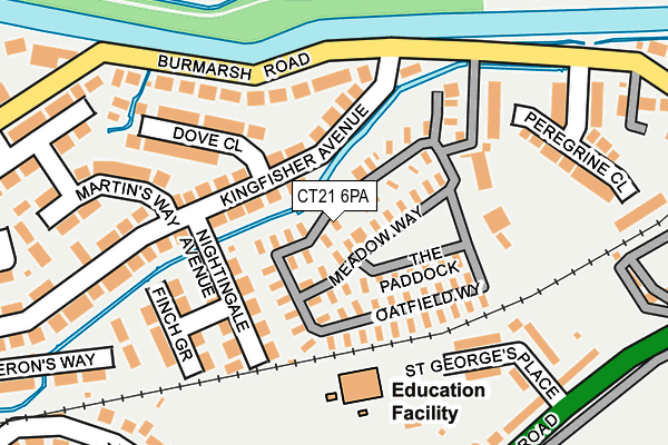 CT21 6PA map - OS OpenMap – Local (Ordnance Survey)