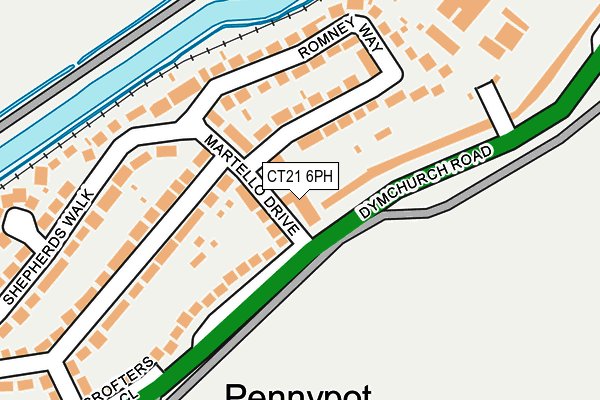 Map of PENNYPOT NEWS LIMITED at local scale