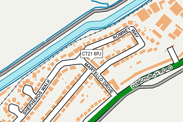 CT21 6PJ map - OS OpenMap – Local (Ordnance Survey)