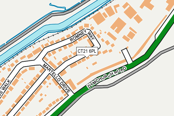 CT21 6PL map - OS OpenMap – Local (Ordnance Survey)