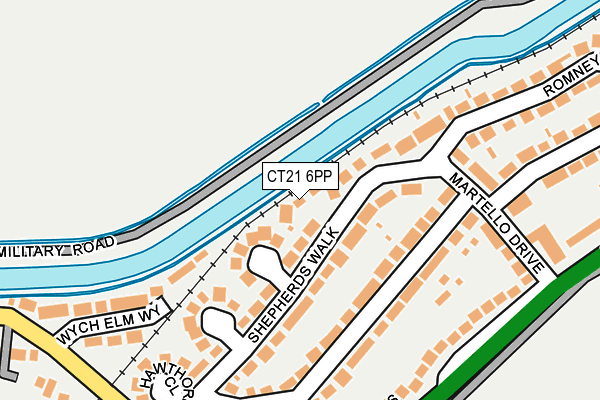 CT21 6PP map - OS OpenMap – Local (Ordnance Survey)
