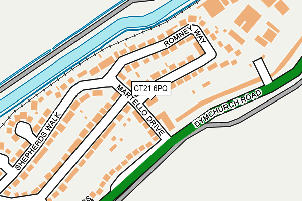 CT21 6PQ map - OS OpenMap – Local (Ordnance Survey)
