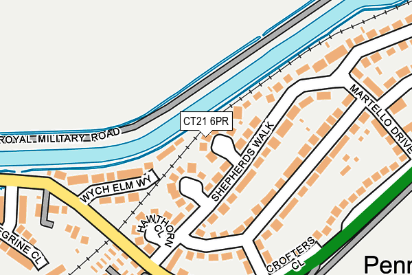 CT21 6PR map - OS OpenMap – Local (Ordnance Survey)