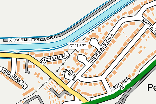 CT21 6PT map - OS OpenMap – Local (Ordnance Survey)