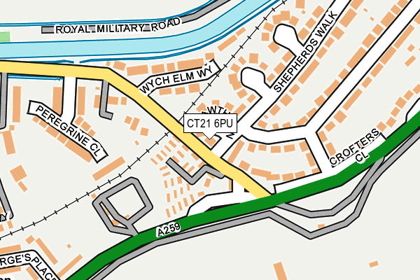 CT21 6PU map - OS OpenMap – Local (Ordnance Survey)