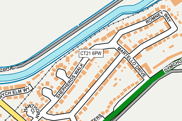 CT21 6PW map - OS OpenMap – Local (Ordnance Survey)