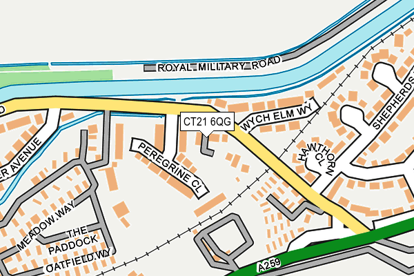 CT21 6QG map - OS OpenMap – Local (Ordnance Survey)