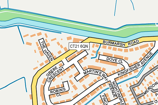CT21 6QN map - OS OpenMap – Local (Ordnance Survey)