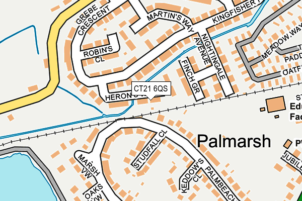 CT21 6QS map - OS OpenMap – Local (Ordnance Survey)