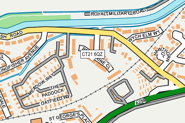 CT21 6QZ map - OS OpenMap – Local (Ordnance Survey)