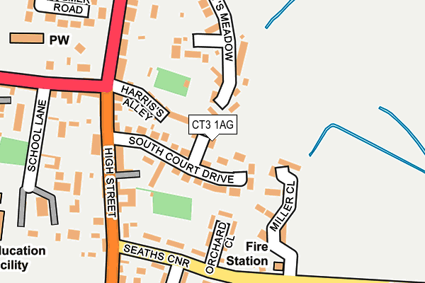 CT3 1AG map - OS OpenMap – Local (Ordnance Survey)