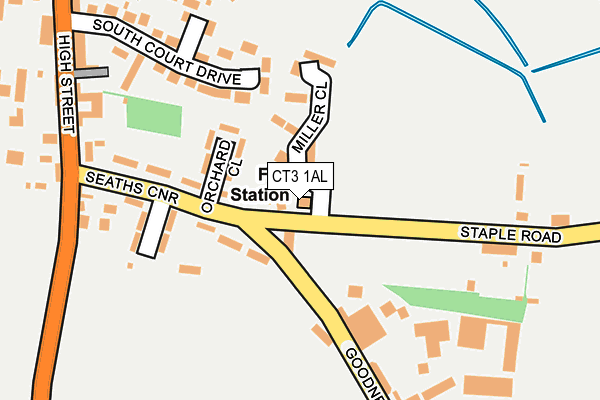 CT3 1AL map - OS OpenMap – Local (Ordnance Survey)