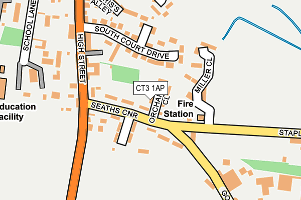 CT3 1AP map - OS OpenMap – Local (Ordnance Survey)