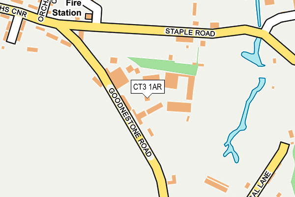 CT3 1AR map - OS OpenMap – Local (Ordnance Survey)
