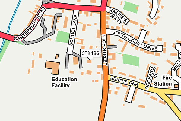 CT3 1BG map - OS OpenMap – Local (Ordnance Survey)