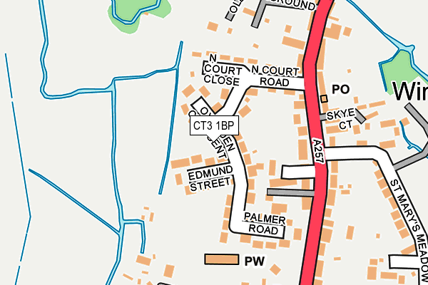 CT3 1BP map - OS OpenMap – Local (Ordnance Survey)