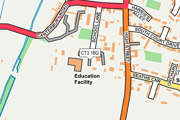 CT3 1BQ map - OS OpenMap – Local (Ordnance Survey)