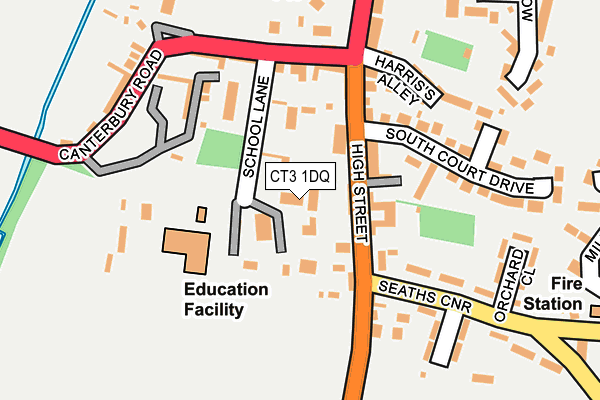 CT3 1DQ map - OS OpenMap – Local (Ordnance Survey)