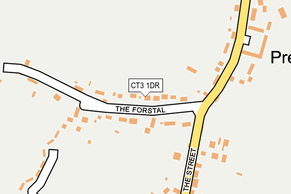CT3 1DR map - OS OpenMap – Local (Ordnance Survey)