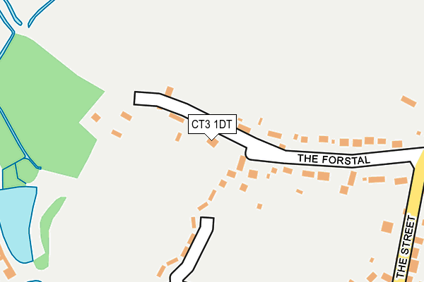 CT3 1DT map - OS OpenMap – Local (Ordnance Survey)