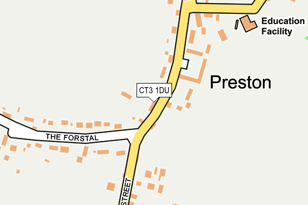 CT3 1DU map - OS OpenMap – Local (Ordnance Survey)