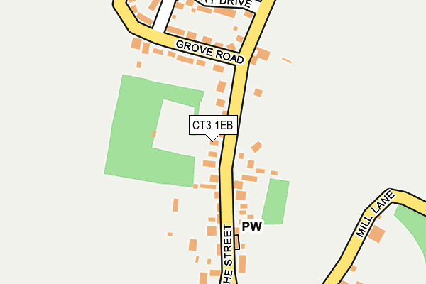 CT3 1EB map - OS OpenMap – Local (Ordnance Survey)