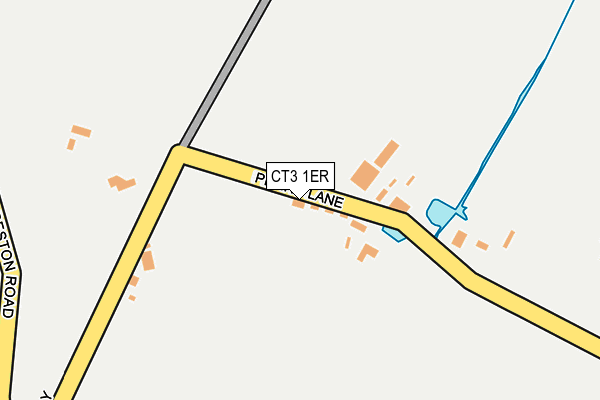 CT3 1ER map - OS OpenMap – Local (Ordnance Survey)