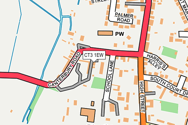 CT3 1EW map - OS OpenMap – Local (Ordnance Survey)