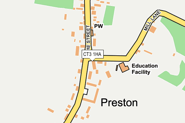 CT3 1HA map - OS OpenMap – Local (Ordnance Survey)