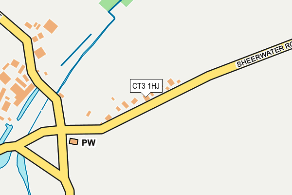 CT3 1HJ map - OS OpenMap – Local (Ordnance Survey)