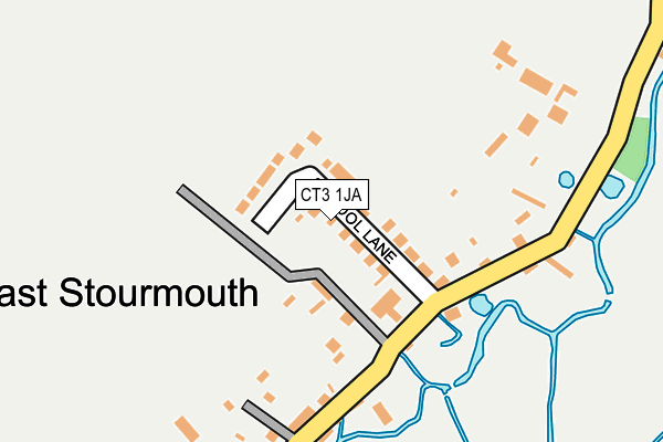 CT3 1JA map - OS OpenMap – Local (Ordnance Survey)