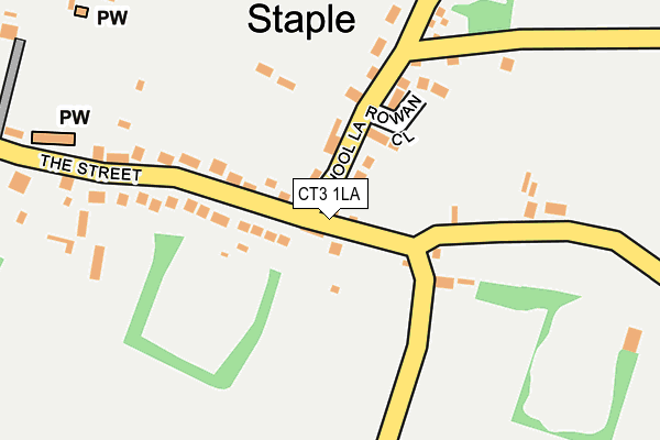 CT3 1LA map - OS OpenMap – Local (Ordnance Survey)