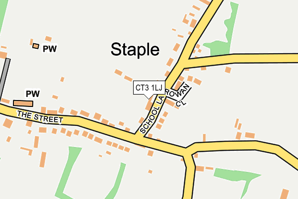 CT3 1LJ map - OS OpenMap – Local (Ordnance Survey)