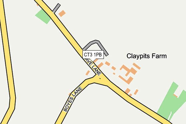 CT3 1PB map - OS OpenMap – Local (Ordnance Survey)