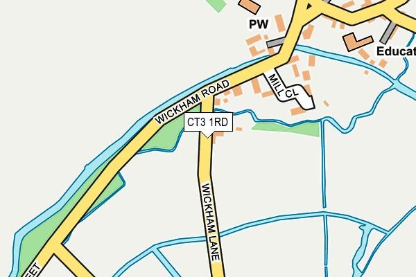 CT3 1RD map - OS OpenMap – Local (Ordnance Survey)