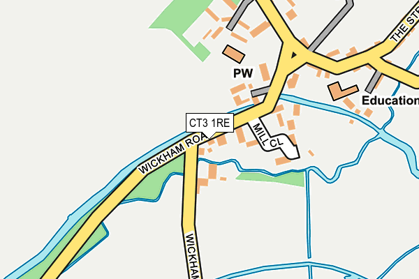 CT3 1RE map - OS OpenMap – Local (Ordnance Survey)