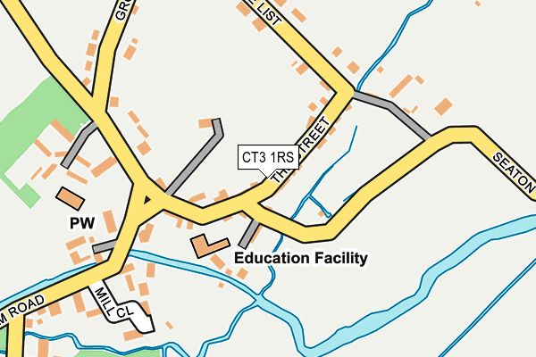 CT3 1RS map - OS OpenMap – Local (Ordnance Survey)