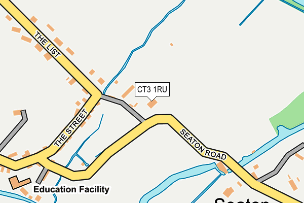 CT3 1RU map - OS OpenMap – Local (Ordnance Survey)