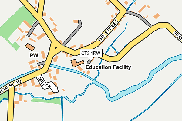 CT3 1RW map - OS OpenMap – Local (Ordnance Survey)