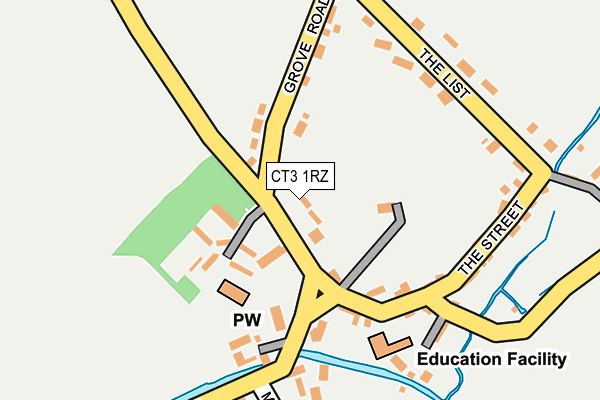 CT3 1RZ map - OS OpenMap – Local (Ordnance Survey)