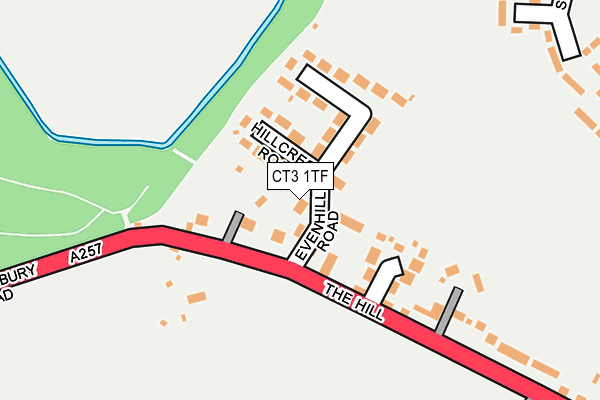 CT3 1TF map - OS OpenMap – Local (Ordnance Survey)