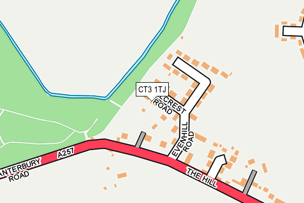 CT3 1TJ map - OS OpenMap – Local (Ordnance Survey)