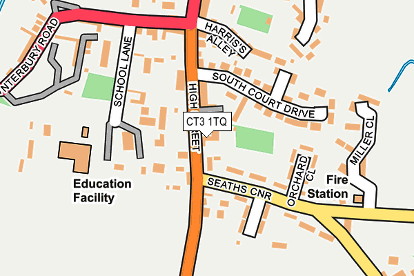 CT3 1TQ map - OS OpenMap – Local (Ordnance Survey)