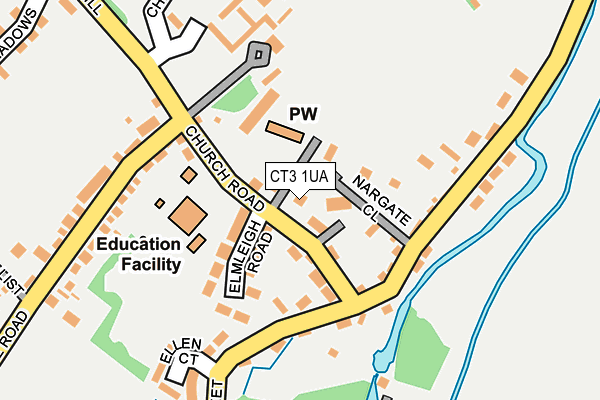 CT3 1UA map - OS OpenMap – Local (Ordnance Survey)