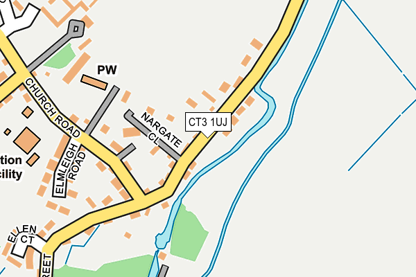 CT3 1UJ map - OS OpenMap – Local (Ordnance Survey)
