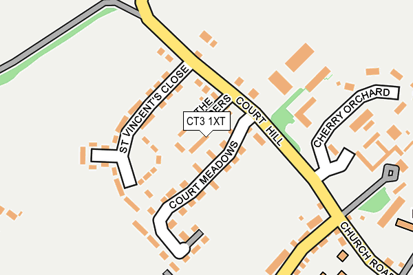 CT3 1XT map - OS OpenMap – Local (Ordnance Survey)