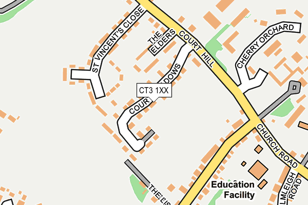 CT3 1XX map - OS OpenMap – Local (Ordnance Survey)