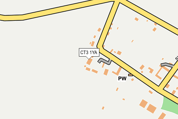 CT3 1YA map - OS OpenMap – Local (Ordnance Survey)