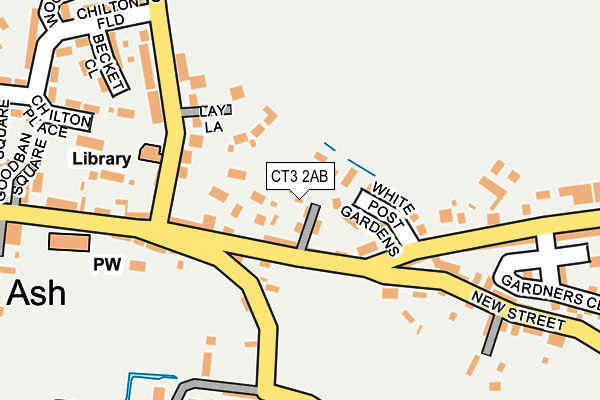 CT3 2AB map - OS OpenMap – Local (Ordnance Survey)