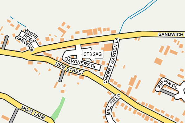 CT3 2AG map - OS OpenMap – Local (Ordnance Survey)